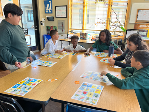 Hispanic Heritage Month - students playing a game in classroom